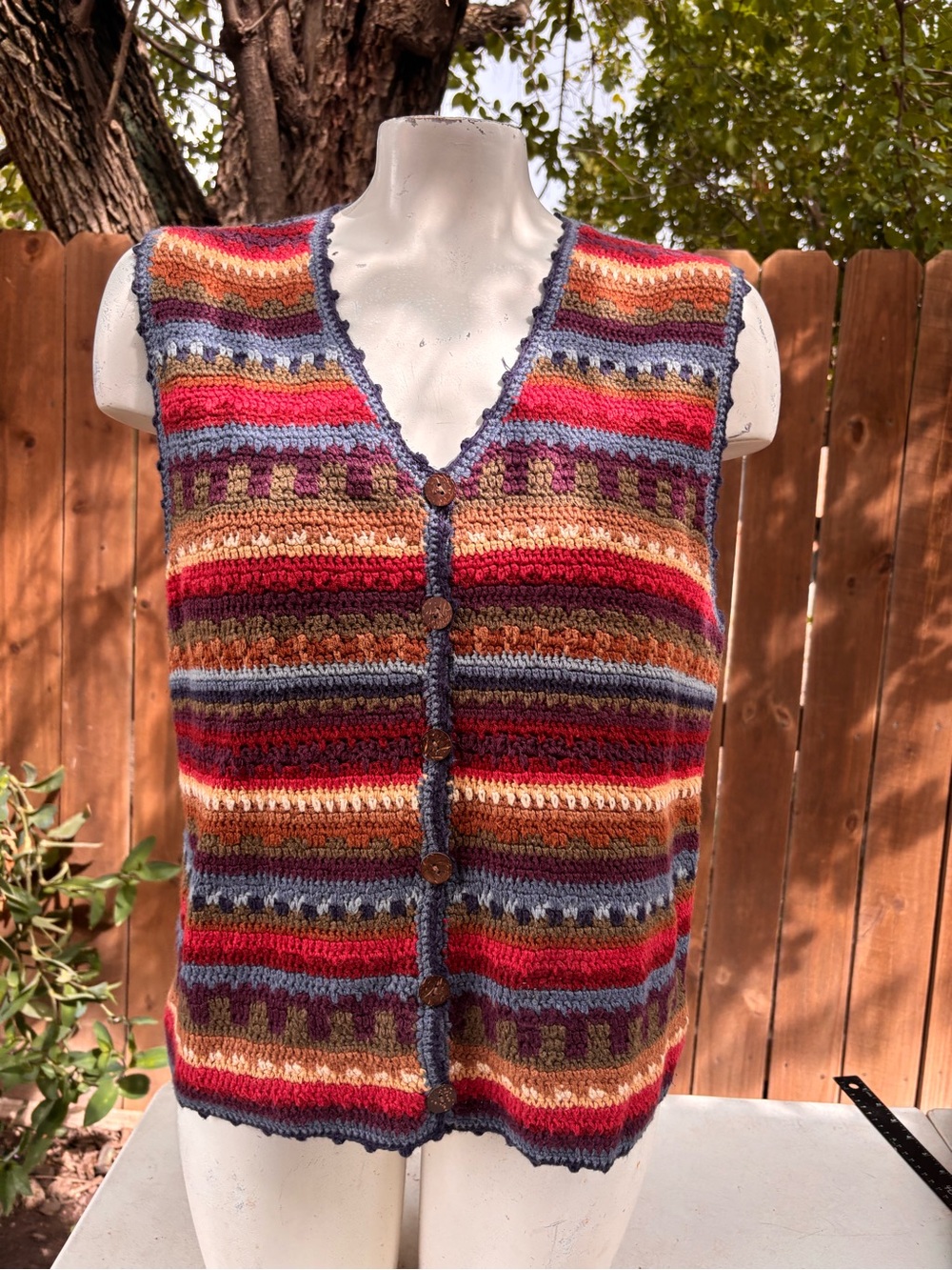 Vintage Knit Sweater Vest size Large.